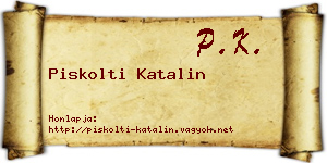 Piskolti Katalin névjegykártya